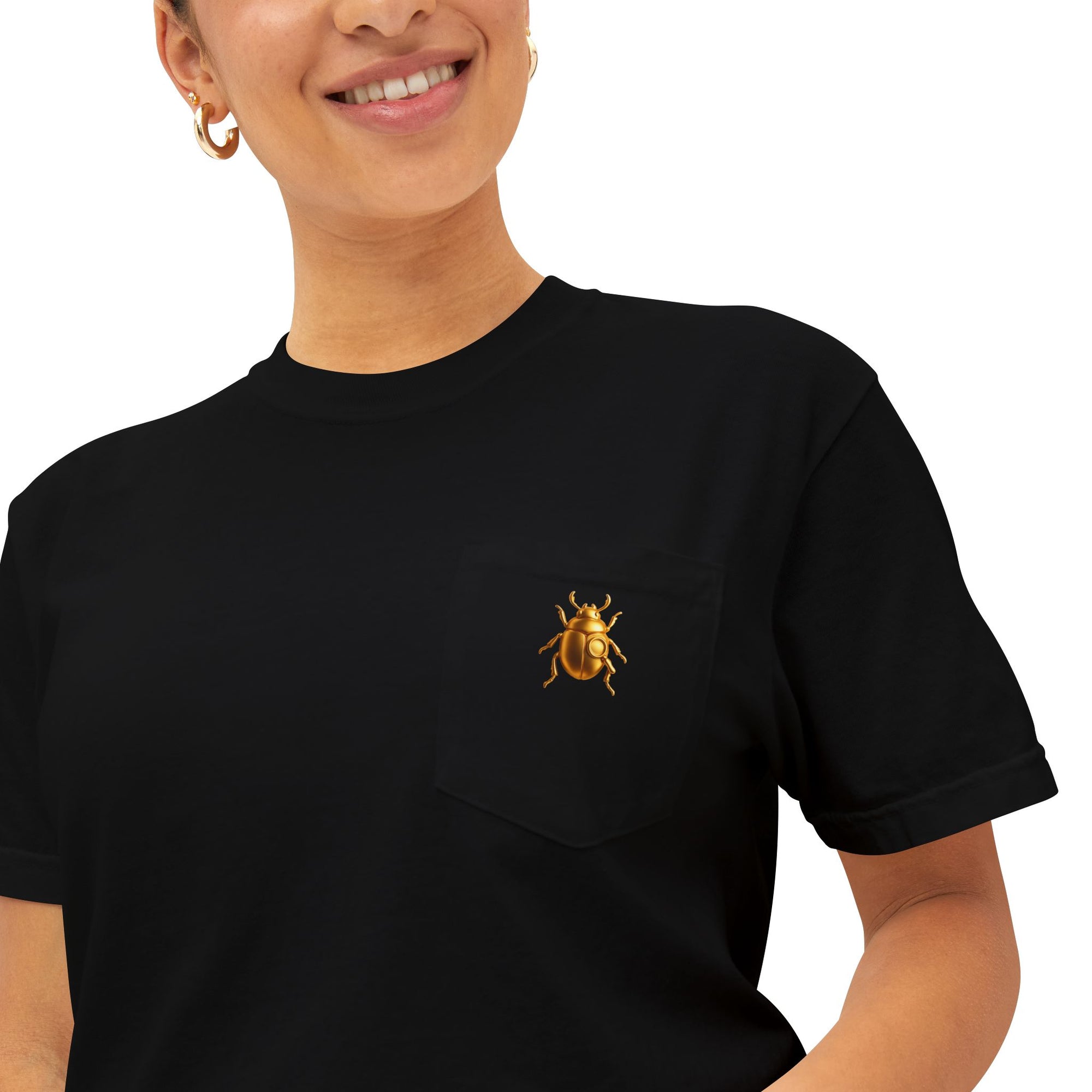 Golden Beetle Unisex Pocket T-Shirt