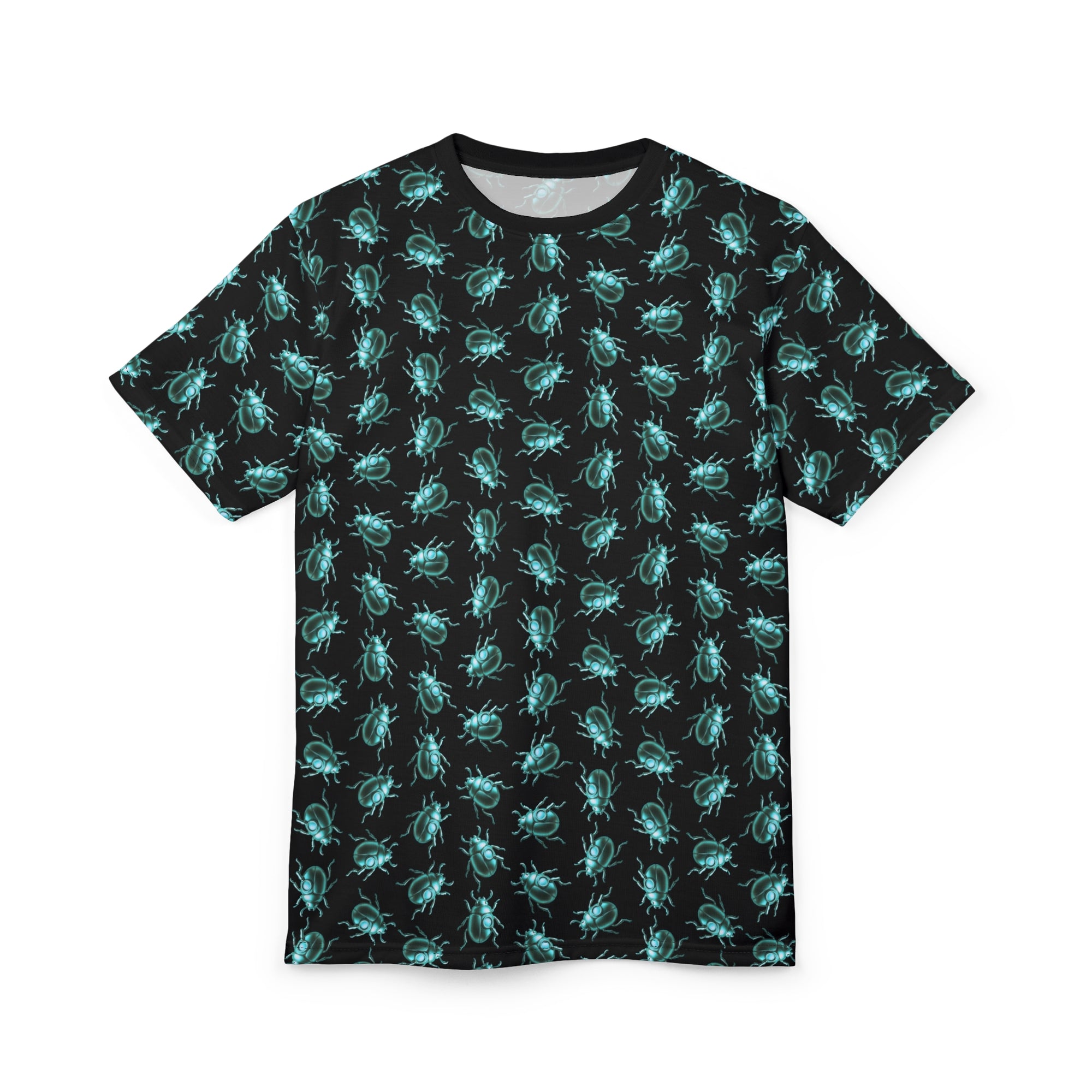 Beetle Neon Blue Color Pop All Over Print T Shirt For Men & Women