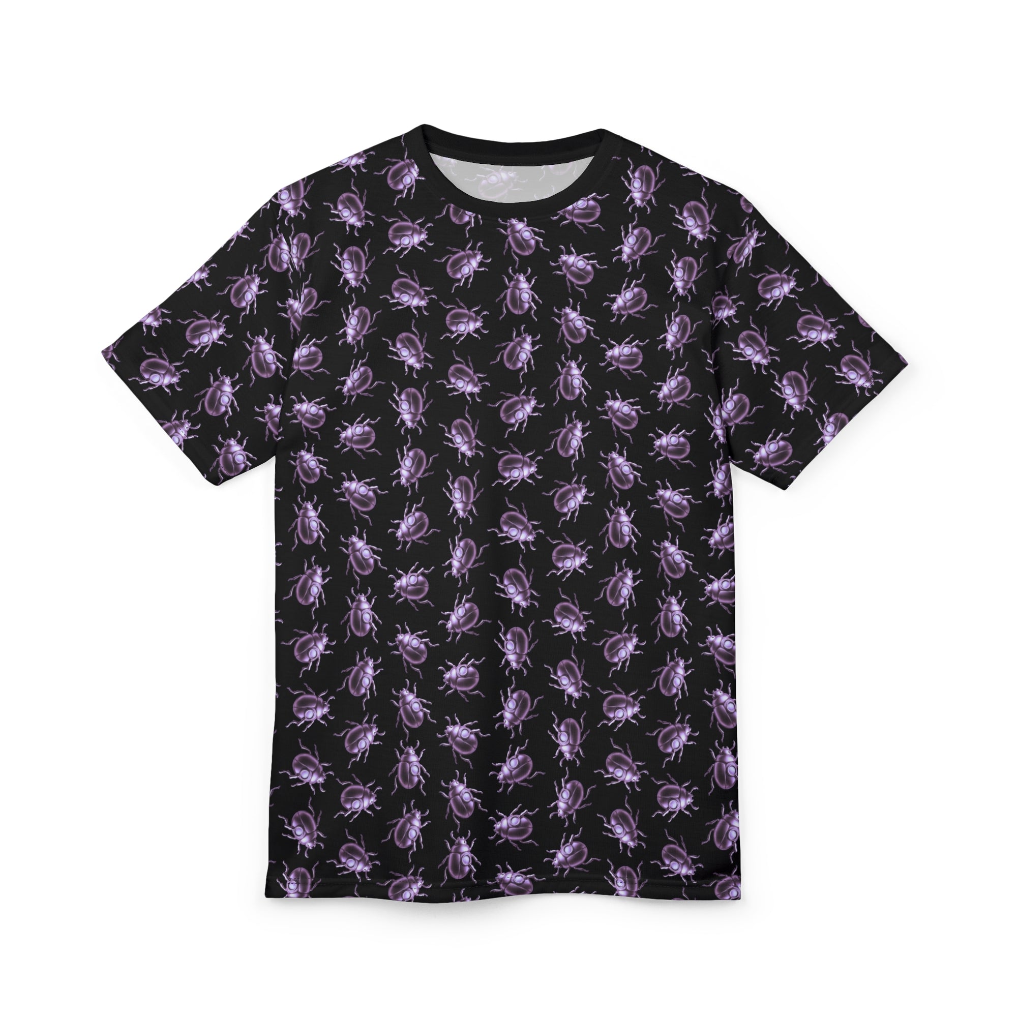 Beetle Neon Purple Color Pop All Over Print T Shirt For Men & Women