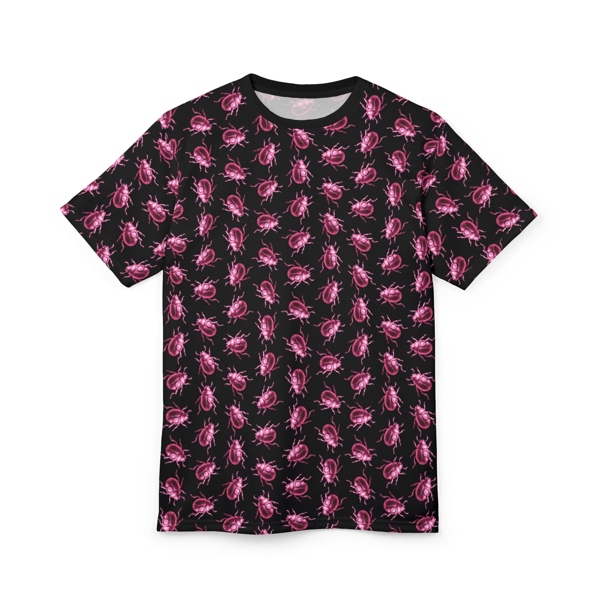 Beetle Neon Pink Color Pop All Over Print T Shirt For Men & Women