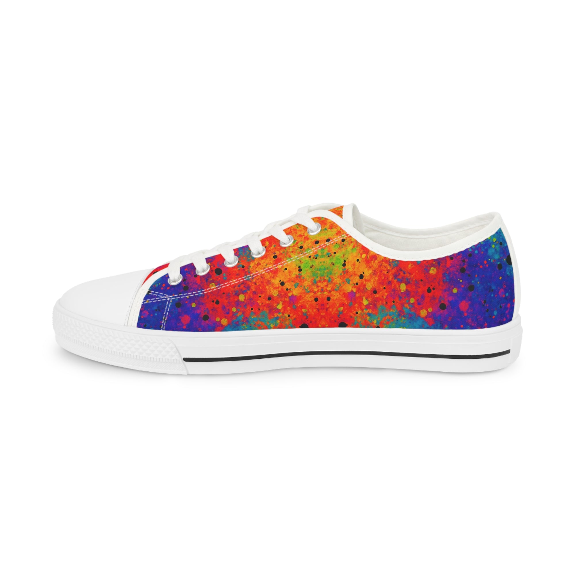 “SPECTRUMSTRIKE V1” Unisex Low Top Sneakers – Rainbow Graffiti Streetwear Edition, Men & Women