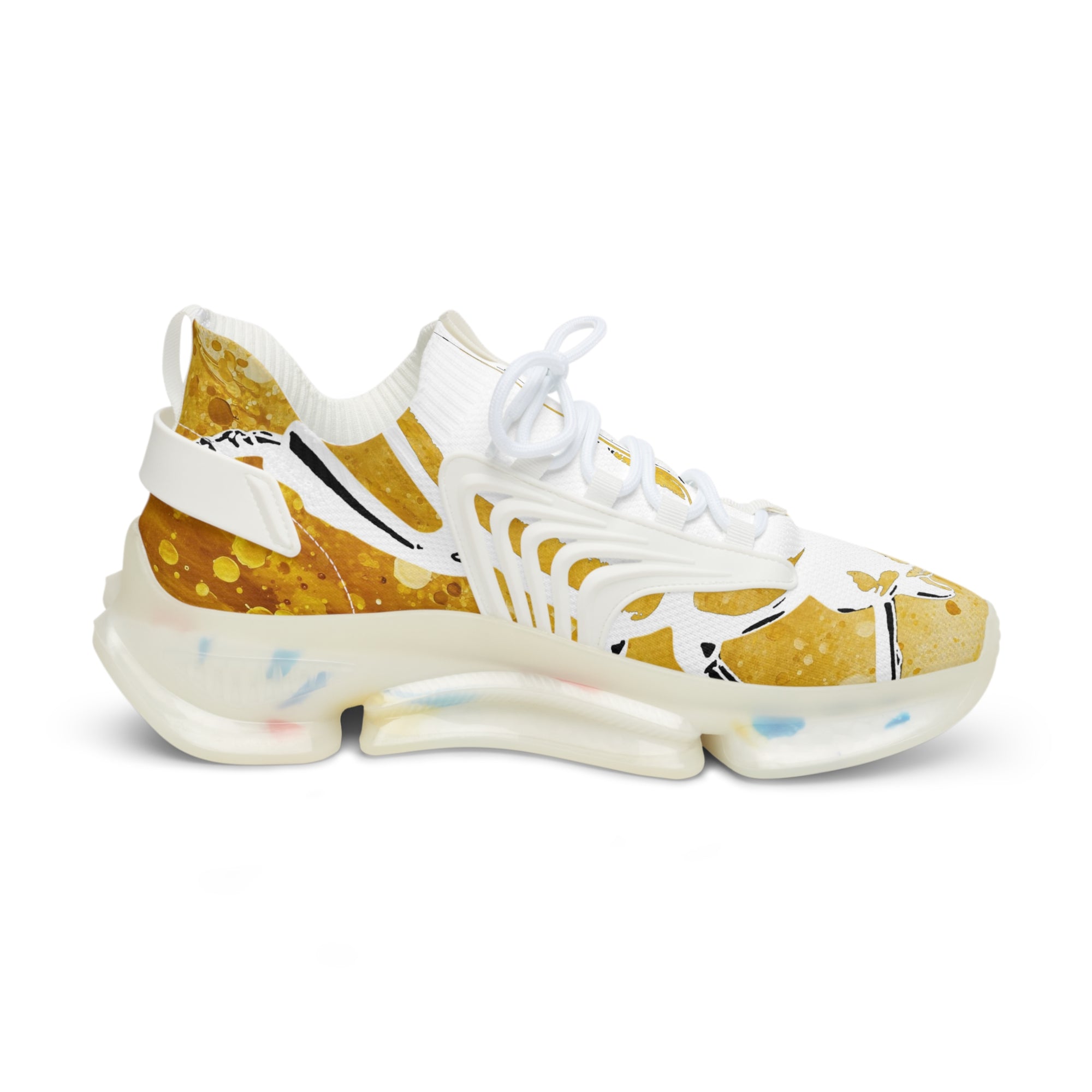 🟡 “GOLD BUGGED OUT V1A”  Men's Mesh Sneakers