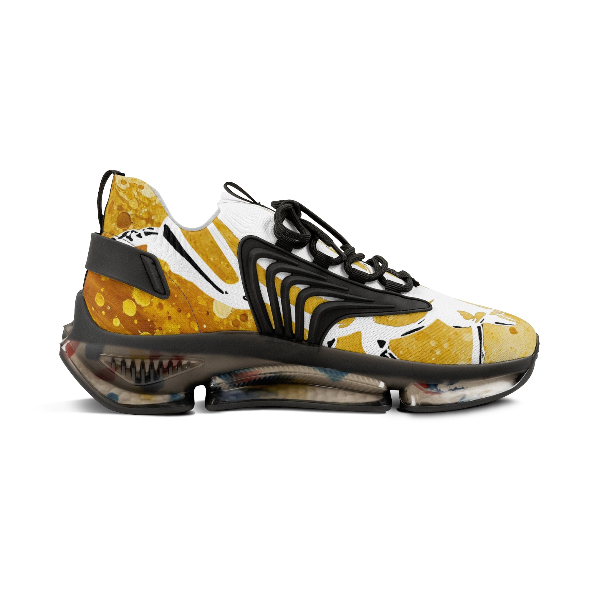 🟡 “GOLD BUGGED OUT V1A”  Men's Mesh Sneakers