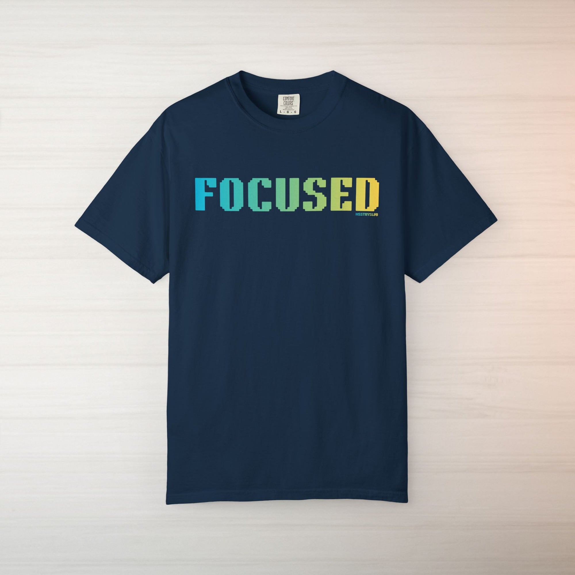 FOCUSED Graphic T Shirt Aesthetic Streetwear Tee, Unisex Minimal Typography Shirt, Study Pastel Fashion Top