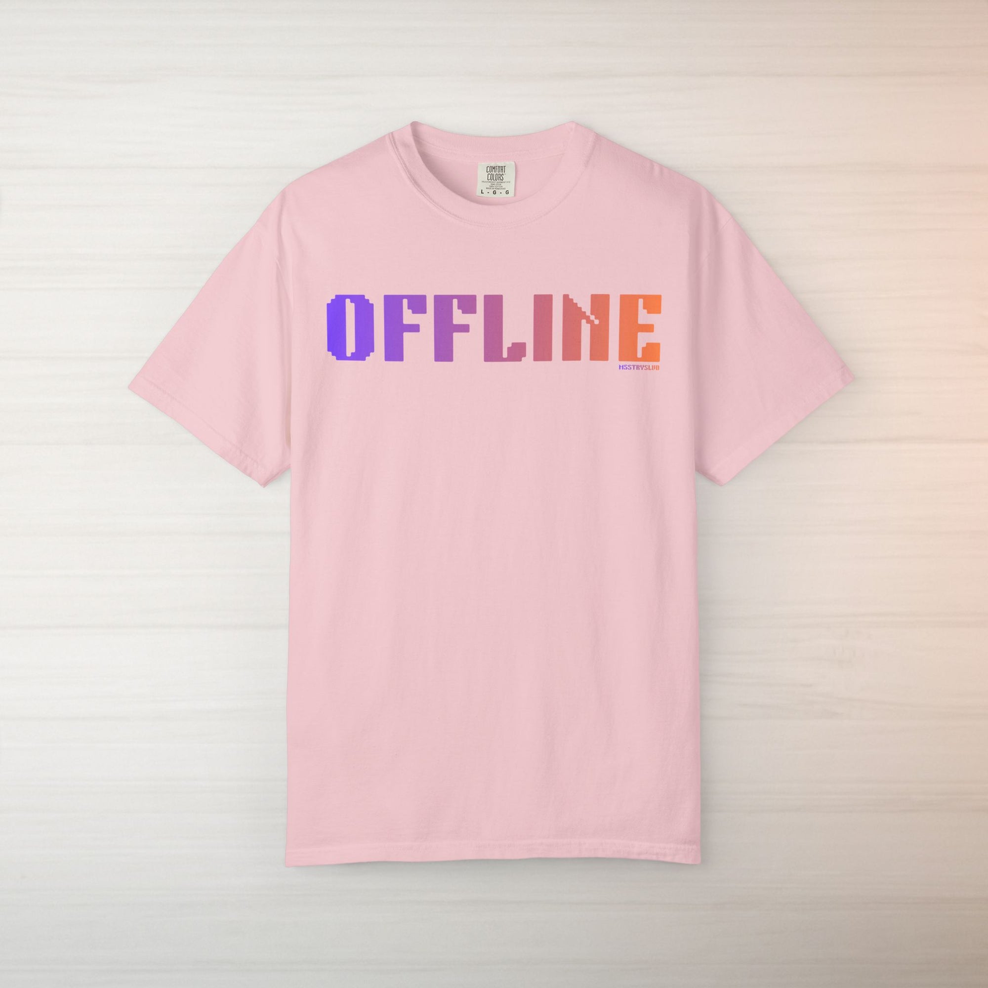 OFFLINE Graphic T Shirt Aesthetic Streetwear Tee, Unisex Minimal Typography Shirt, Travel Pastel Fashion Top