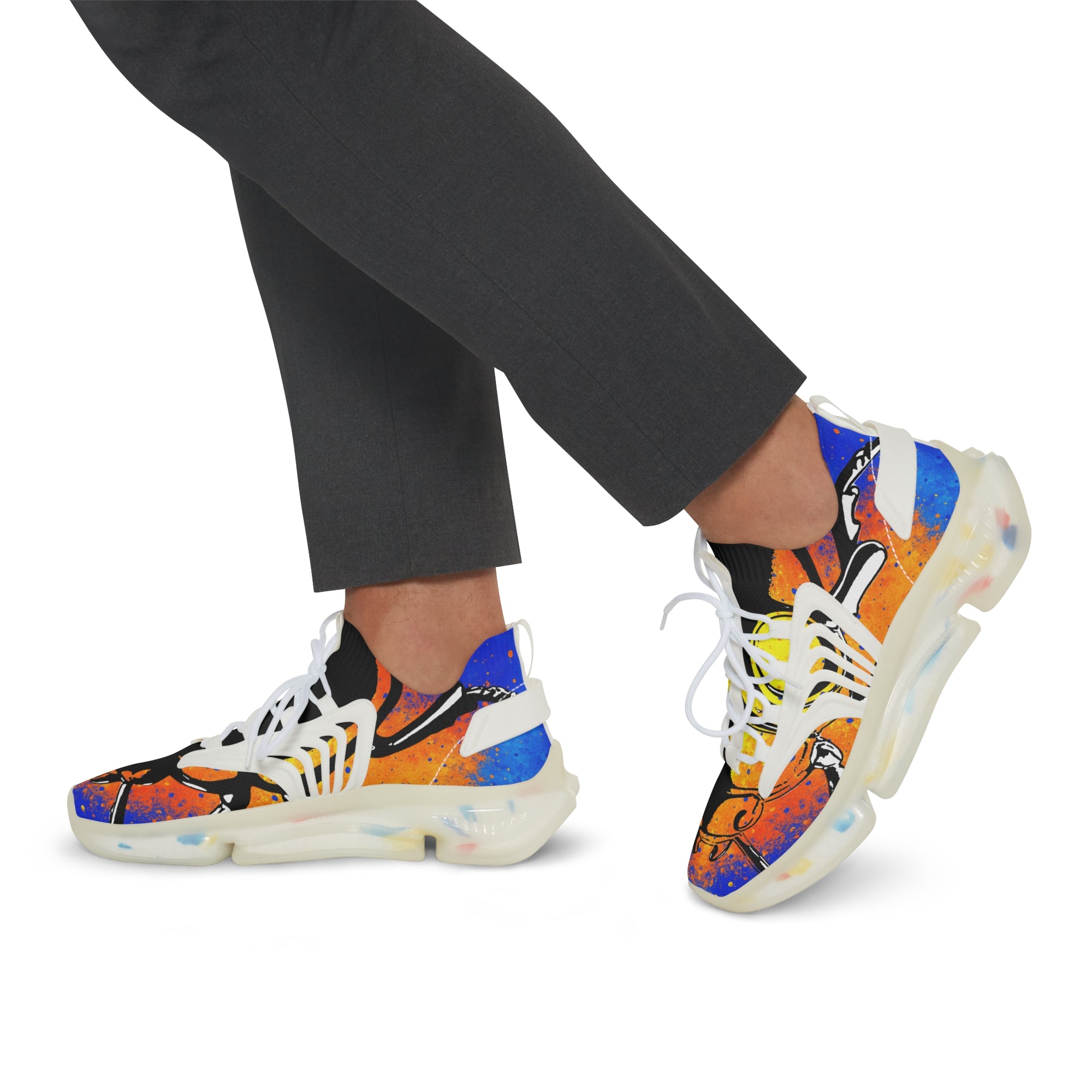 👟 “GLITCHSTEP V1” Quantum Mesh Sneakers – Cosmic Graffiti Edition