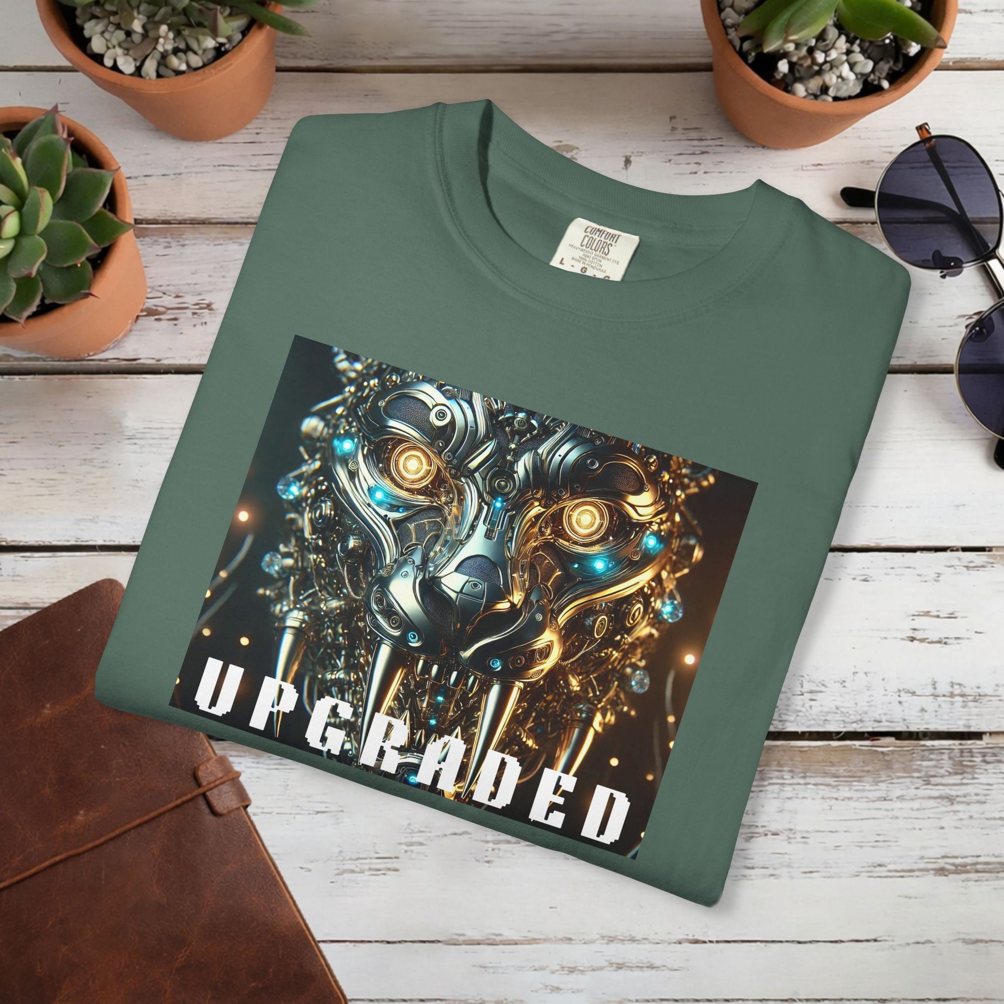 UPGRADED Cyber Panther T-Shirt | Futuristic Mechanical Animal Graphic Tee, Sci-Fi Streetwear Unisex