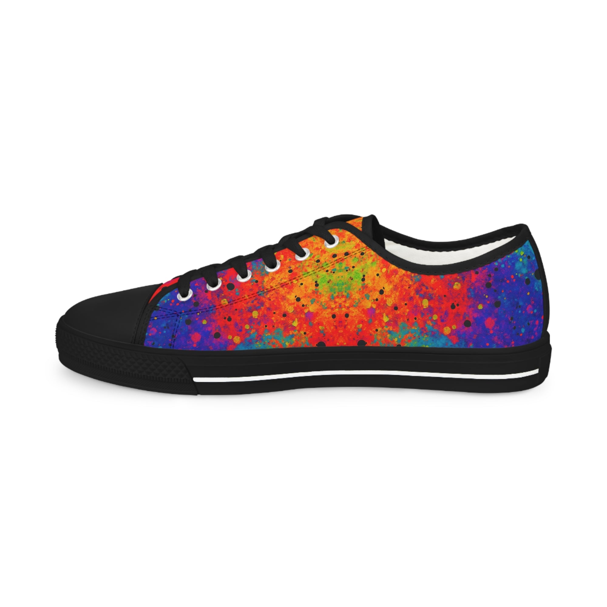 “SPECTRUMSTRIKE V1” Unisex Low Top Sneakers – Rainbow Graffiti Streetwear Edition, Men & Women
