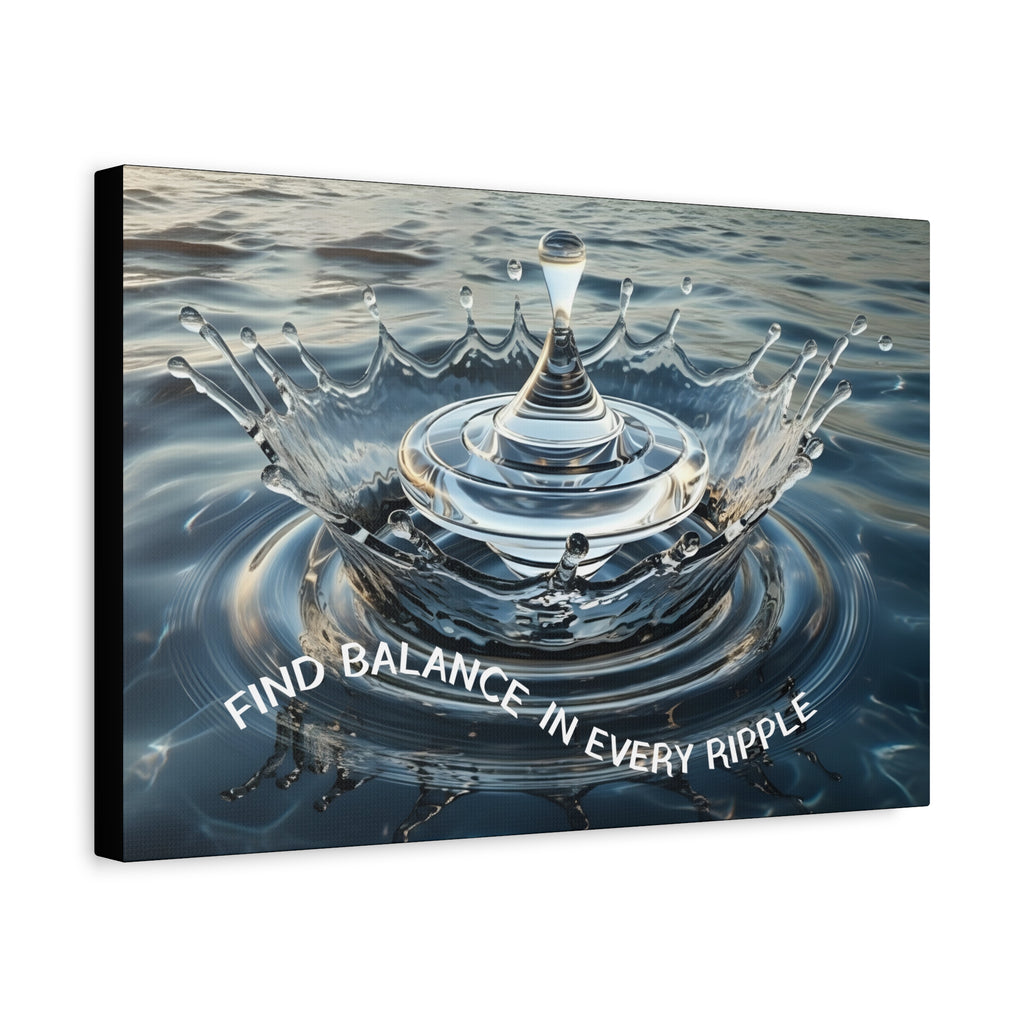 Find Balance in Every Ripple – Liquid Spinning Top Matte Canvas | Calm & Clarity Inspirational Wall Art