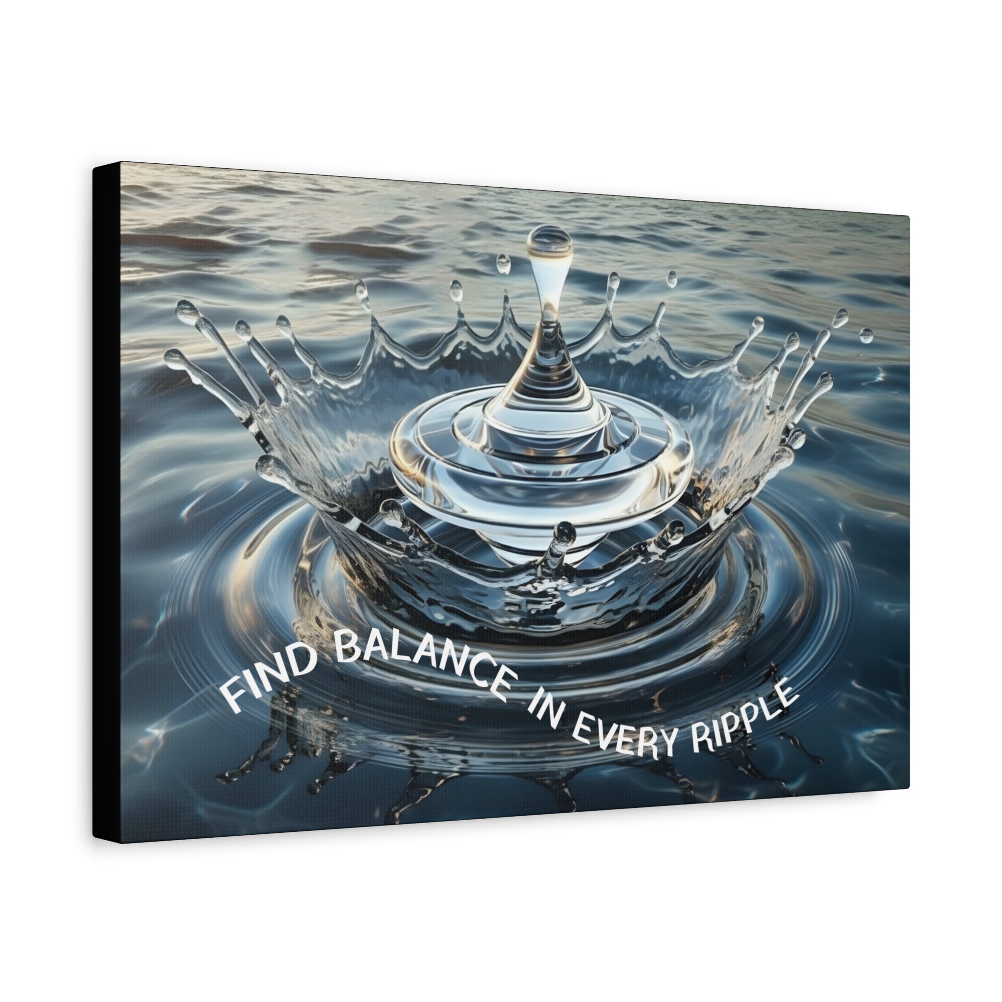 Find Balance in Every Ripple – Liquid Spinning Top Matte Canvas | Calm & Clarity Inspirational Wall Art