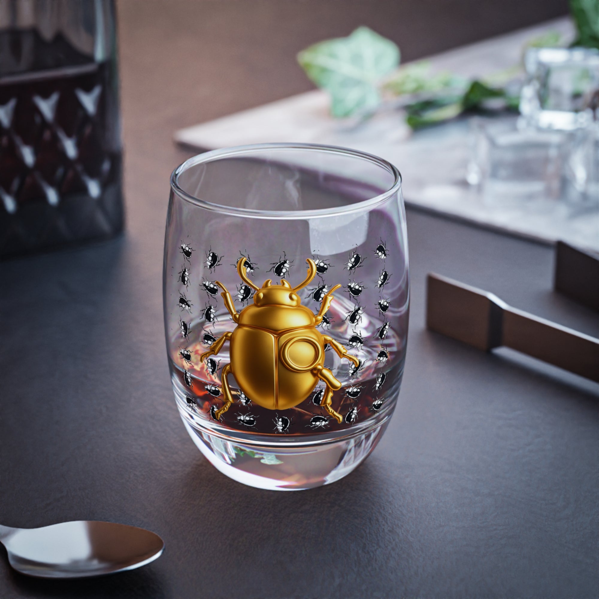 🥃 “BUGGED & BOOZY” - Whiskey Glass