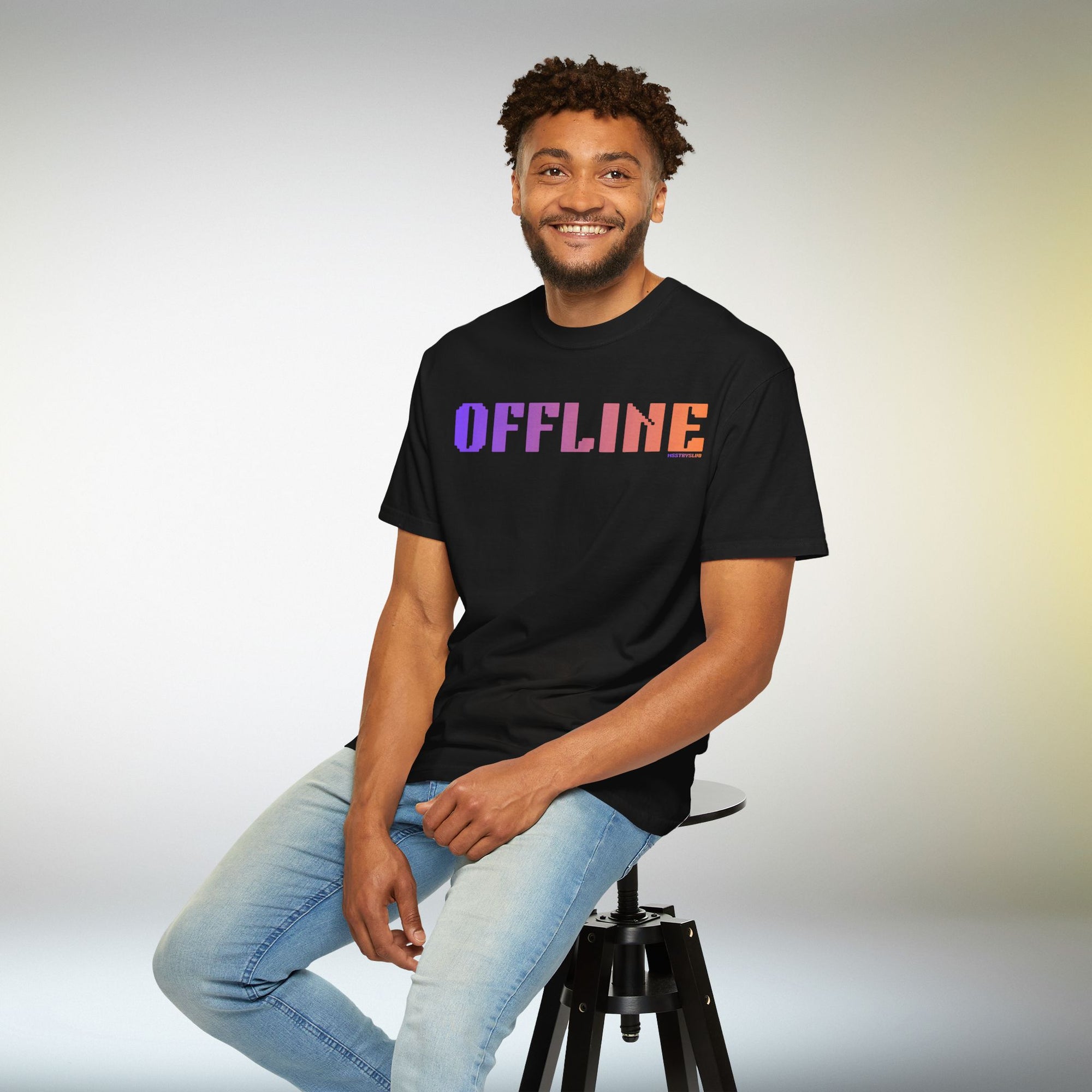 OFFLINE Graphic T Shirt Aesthetic Streetwear Tee, Unisex Minimal Typography Shirt, Travel Pastel Fashion Top