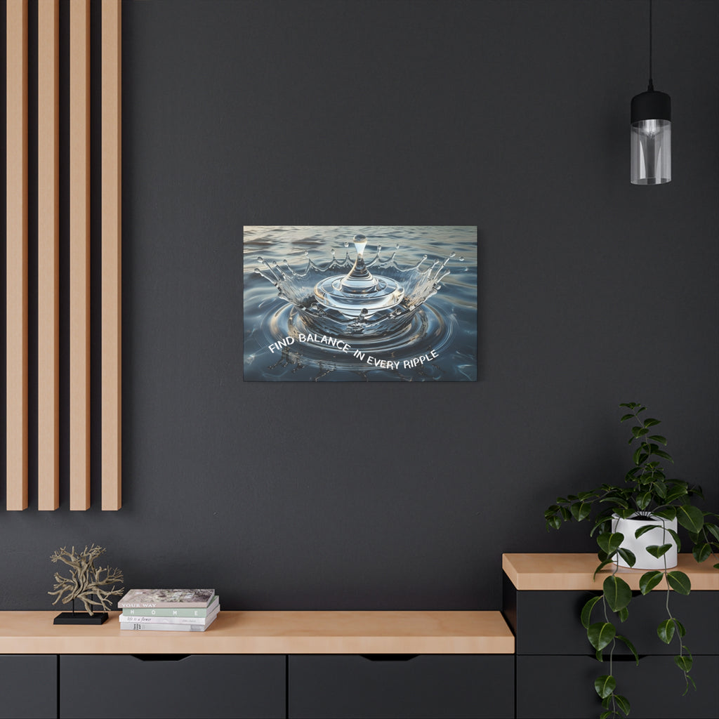 Find Balance in Every Ripple – Liquid Spinning Top Matte Canvas | Calm & Clarity Inspirational Wall Art