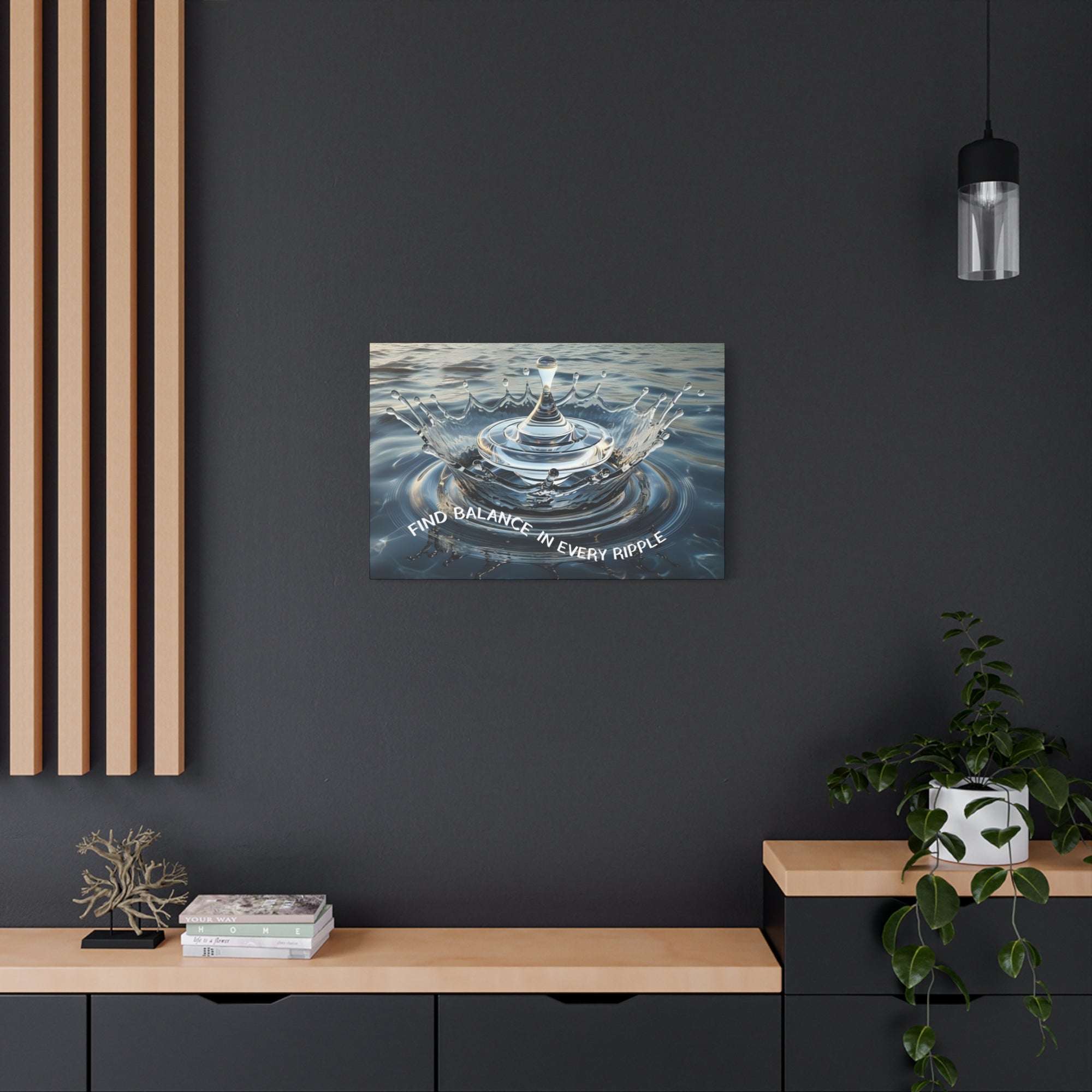 Find Balance in Every Ripple – Liquid Spinning Top Matte Canvas | Calm & Clarity Inspirational Wall Art