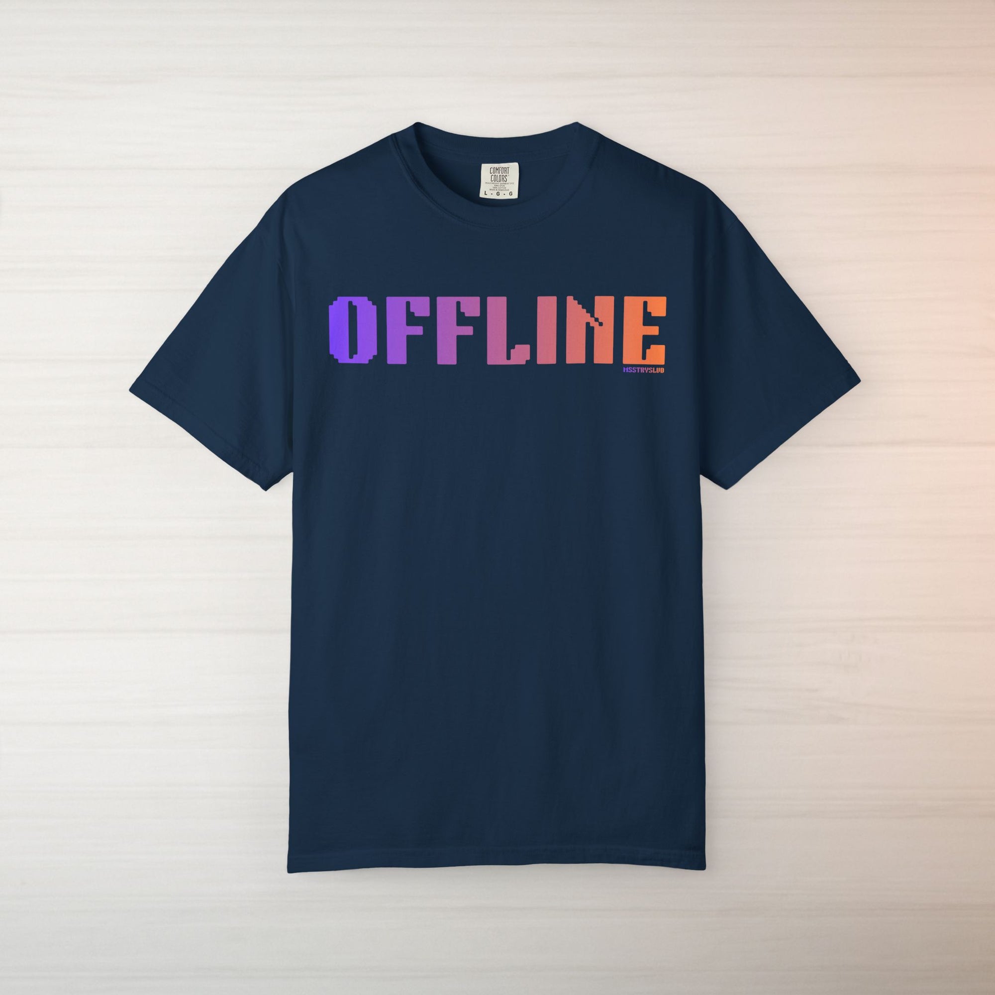 OFFLINE Graphic T Shirt Aesthetic Streetwear Tee, Unisex Minimal Typography Shirt, Travel Pastel Fashion Top