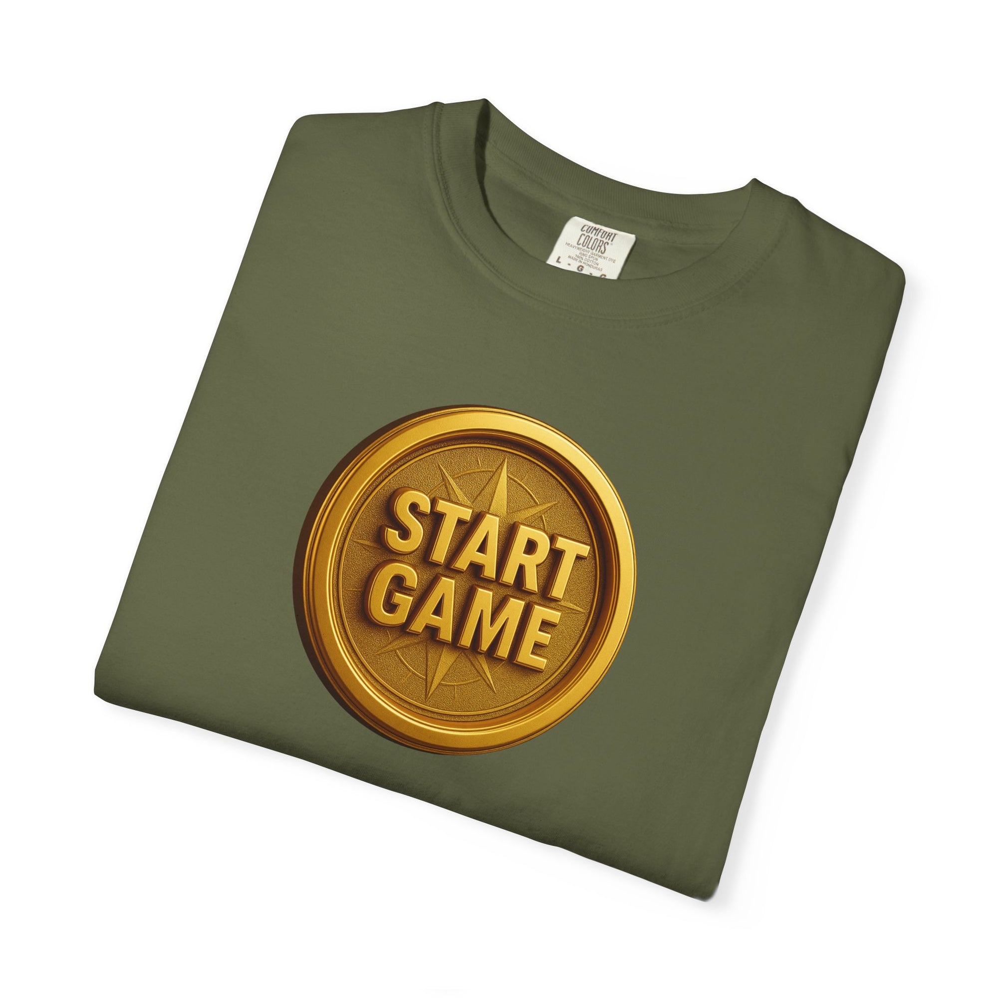 Start Game T-Shirt – MSSTRYSLVD® Gold Coin Graphic Tee | Streetwear for Dream-Chasers & Gamers