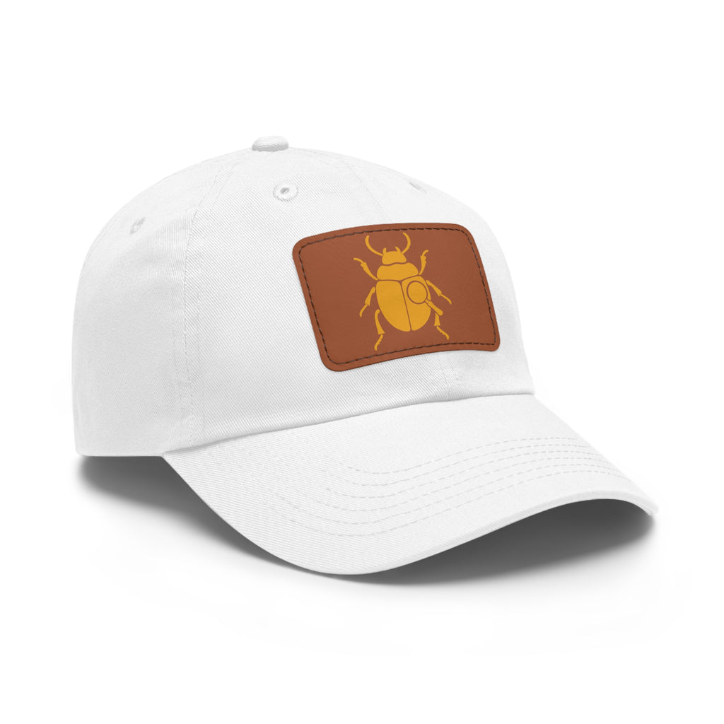Golden Beetle - Dad Hat with Leather Patch (Rectangle)