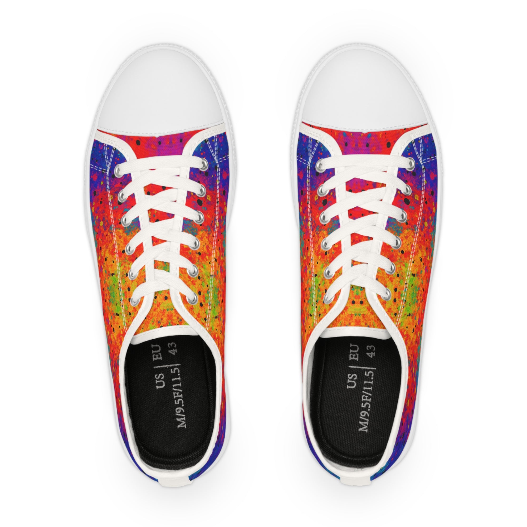 “SPECTRUMSTRIKE V1” Unisex Low Top Sneakers – Rainbow Graffiti Streetwear Edition, Men & Women