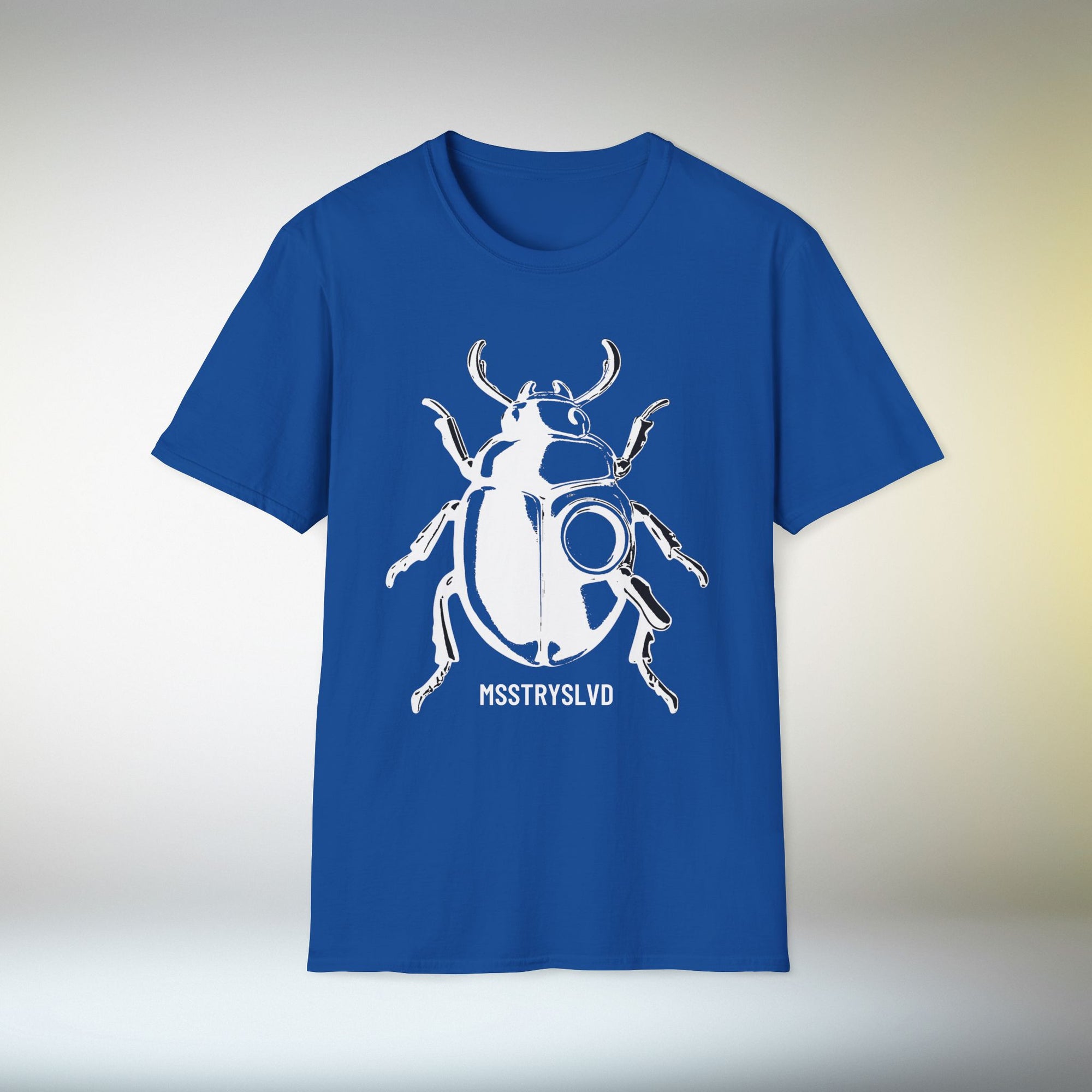 Beetle Graphic T-Shirt – Minimalist Insect Shirt, Nature-Inspired Unisex Tee, Entomology Gift, Aesthetic Bug Design White Graphic