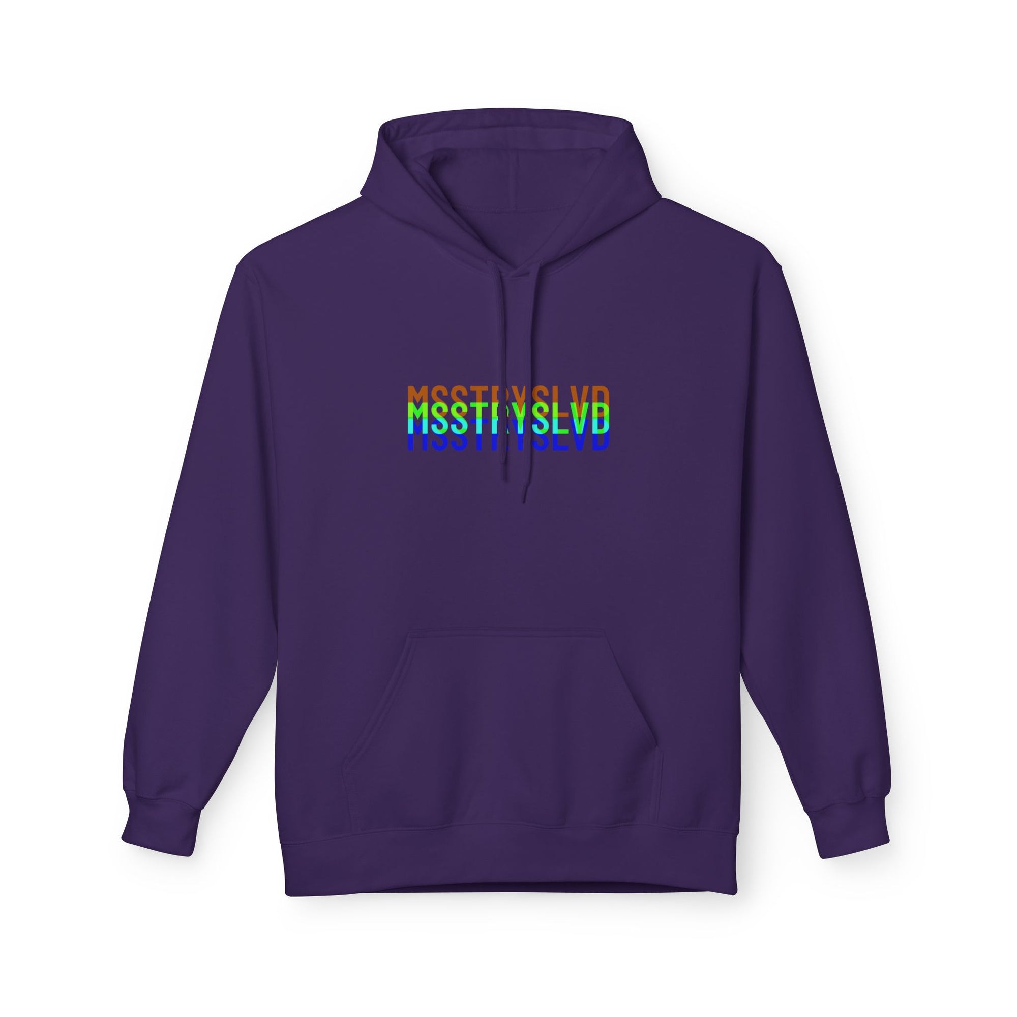 Neon Glitch Type Hoodie – Bold Text Typography Lovers Gift Graphic Hoodie