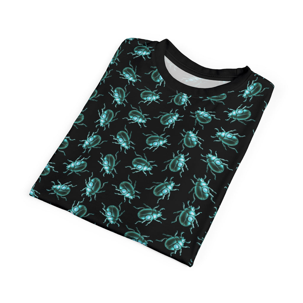 Beetle Neon Blue Color Pop All Over Print T Shirt For Men & Women