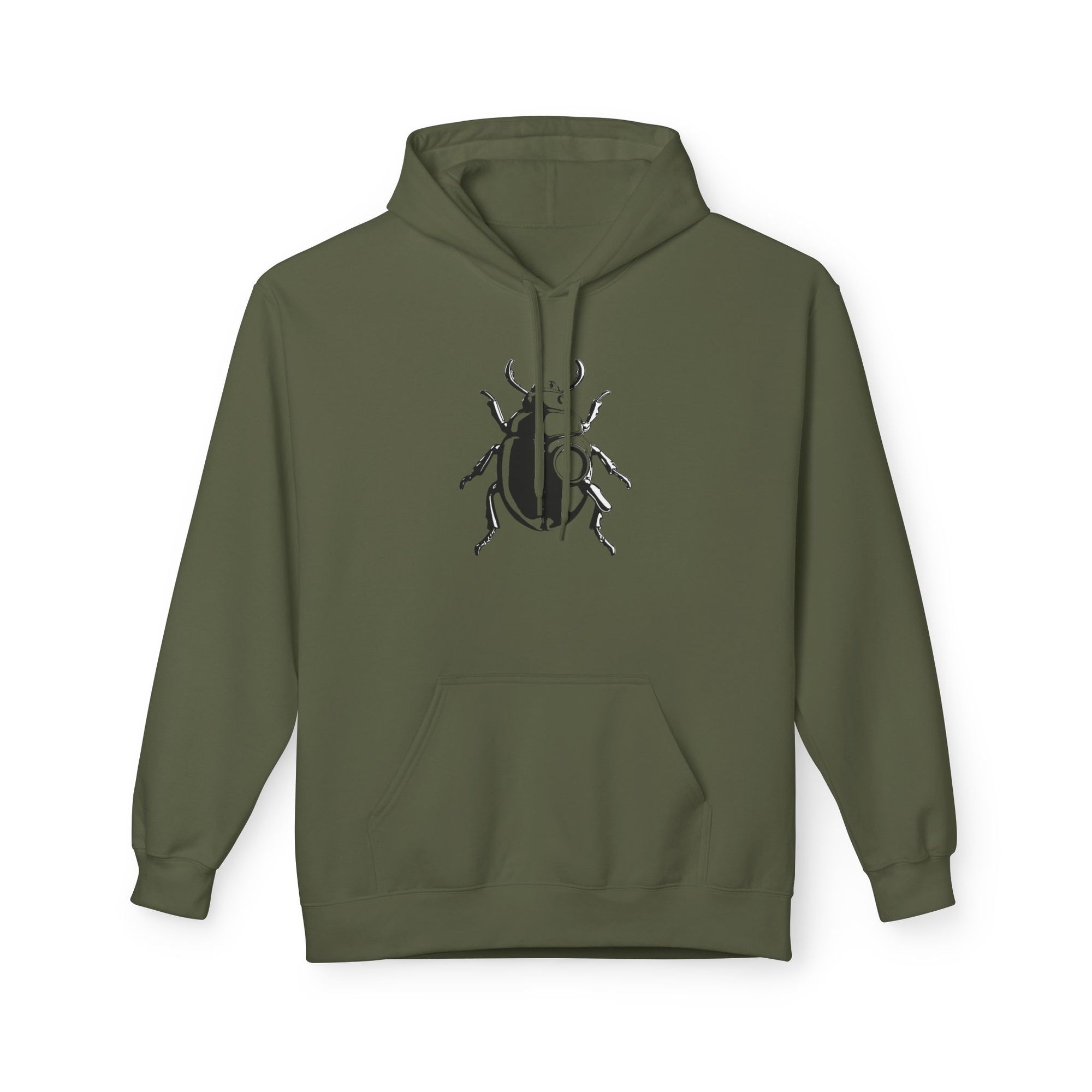 Beetle Graphic Hoodie Minimalist Insect Nature-Inspired Elegant Hoodie