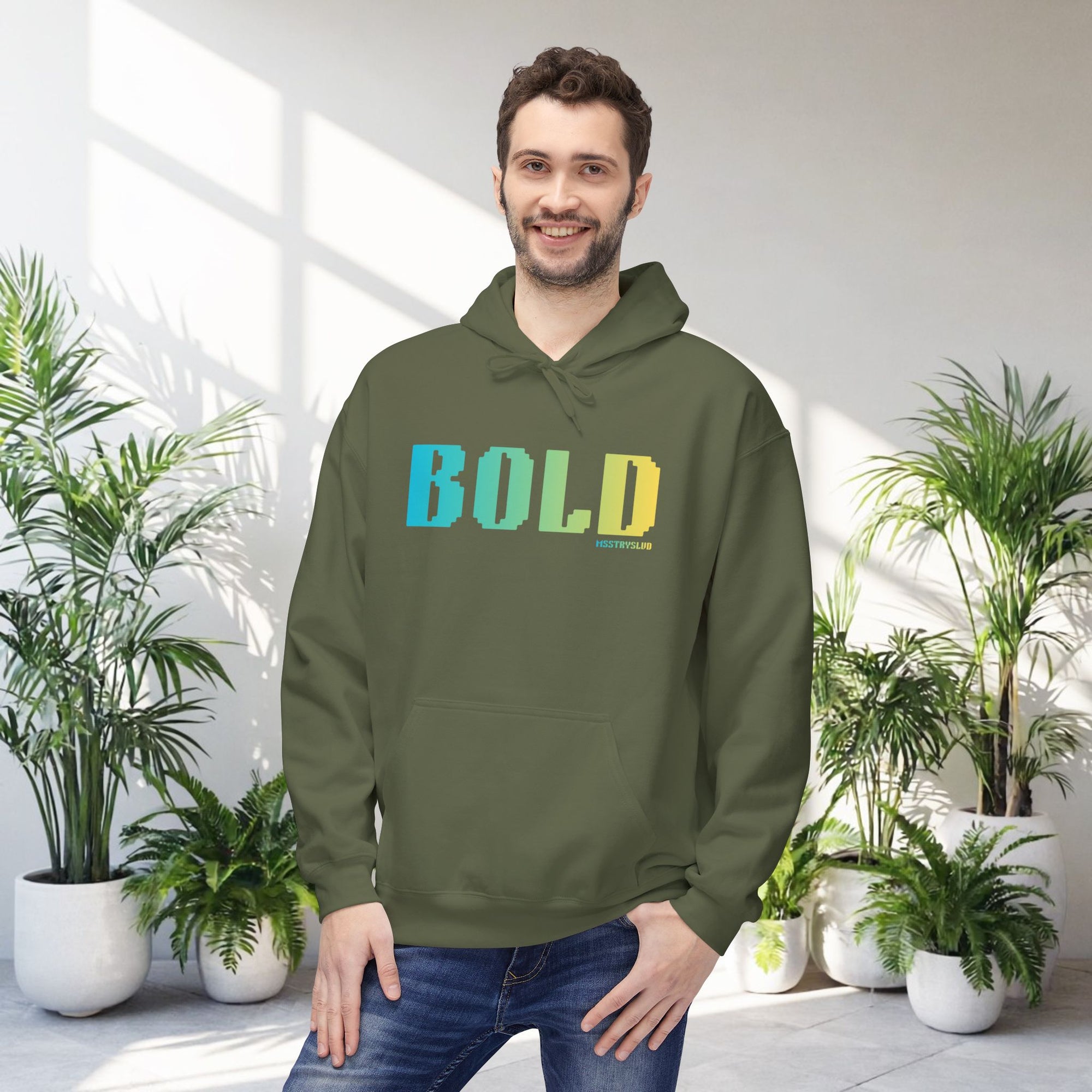 Bold Big Quote Hoodie | Bold Colorful Print Retro Graphic Pullover