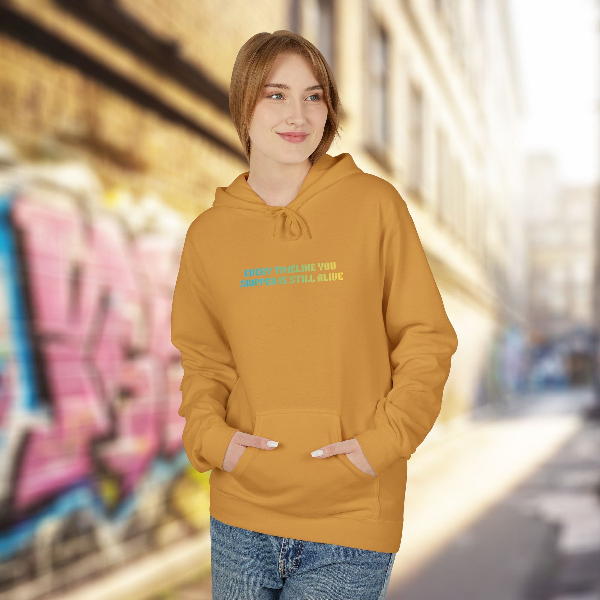 Every Timeline You Skipped Hoodie | Beetle Print Quote Retro Graphic Pullover