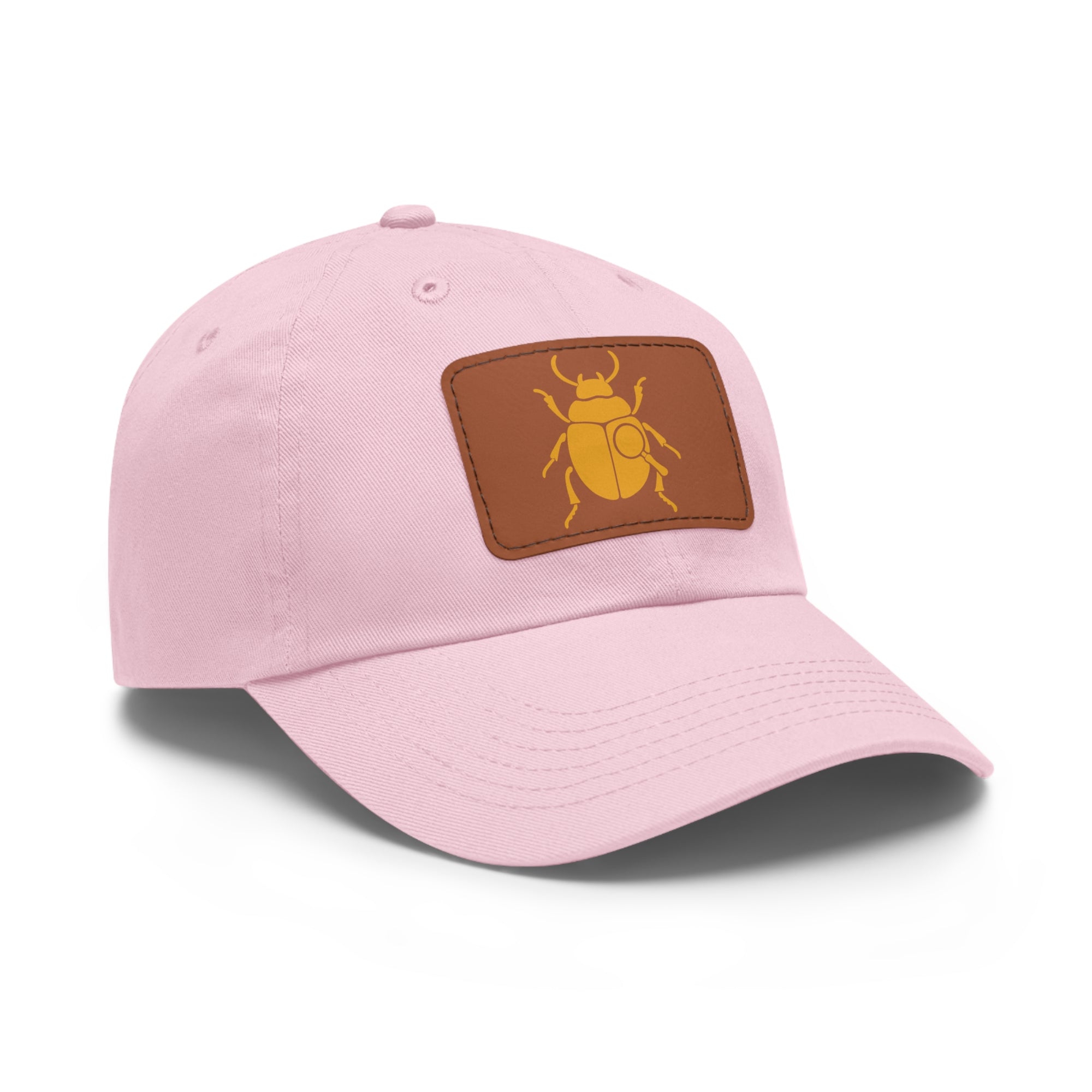 Golden Beetle - Dad Hat with Leather Patch (Rectangle)