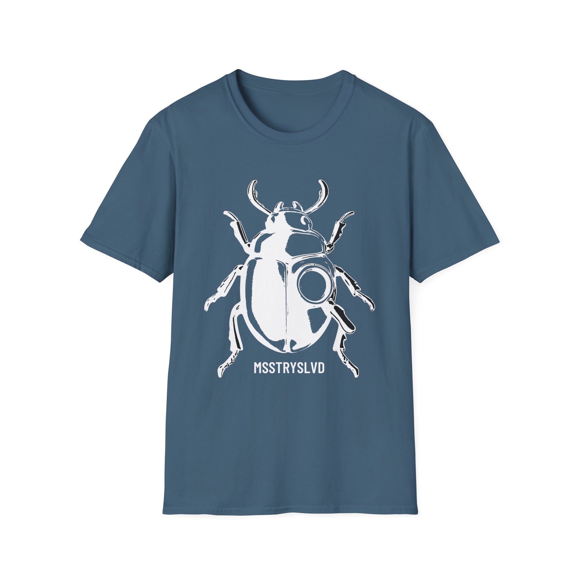 Beetle Graphic T-Shirt – Minimalist Insect Shirt, Nature-Inspired Unisex Tee, Entomology Gift, Aesthetic Bug Design White Graphic