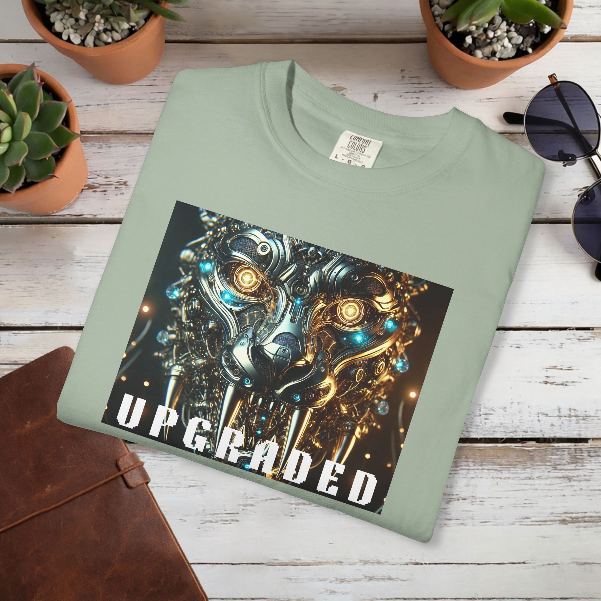 UPGRADED Cyber Panther T-Shirt | Futuristic Mechanical Animal Graphic Tee, Sci-Fi Streetwear Unisex