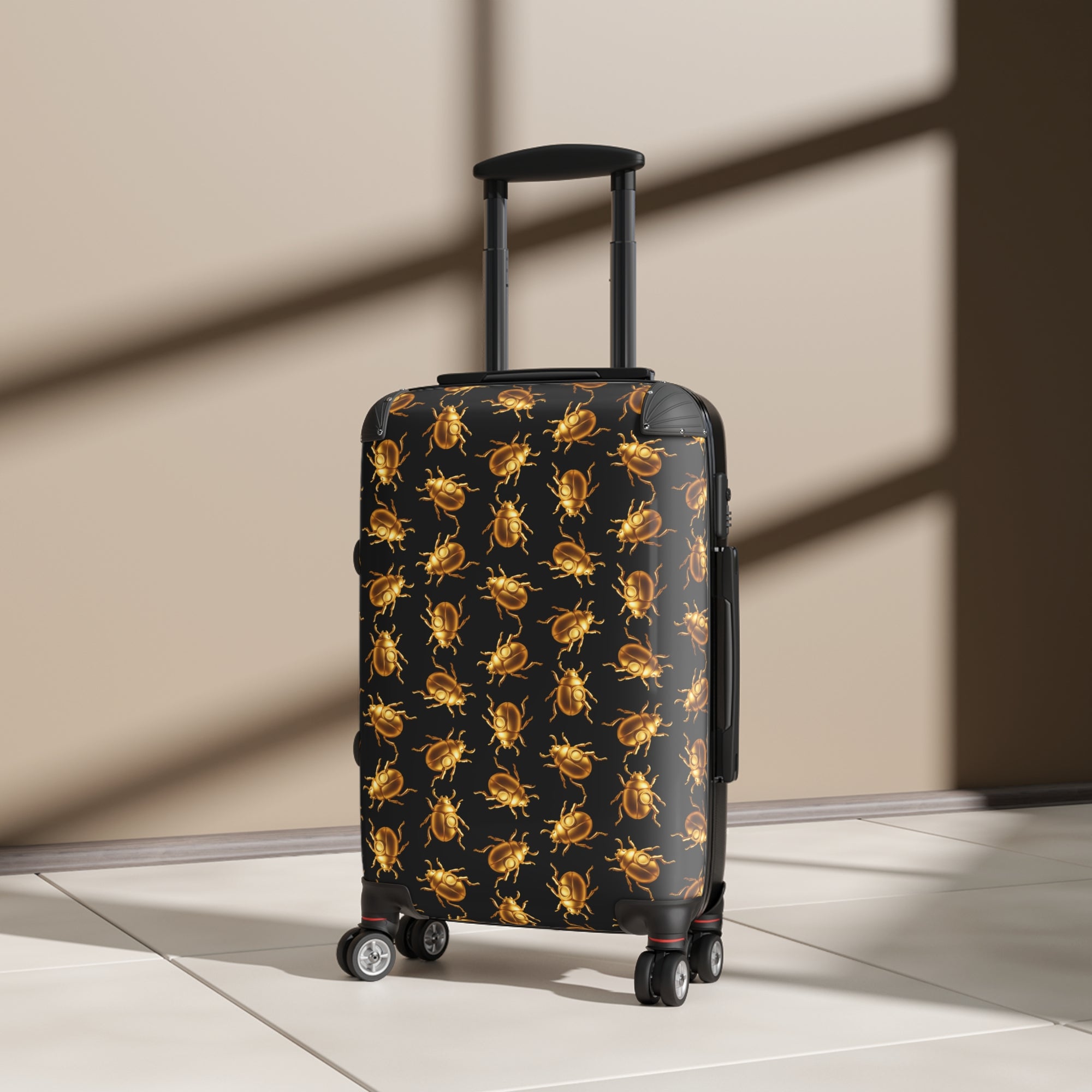 ✈️ "BUGGED AND BOLD" Suitcase - Golden Scarab Beetle Luggage