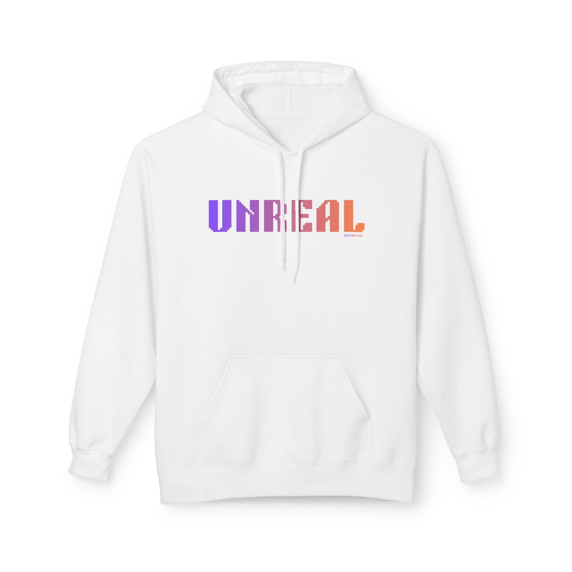 Unreal Bold Big Quote Hoodie | Positive Colorful Print Retro Graphic Pullover