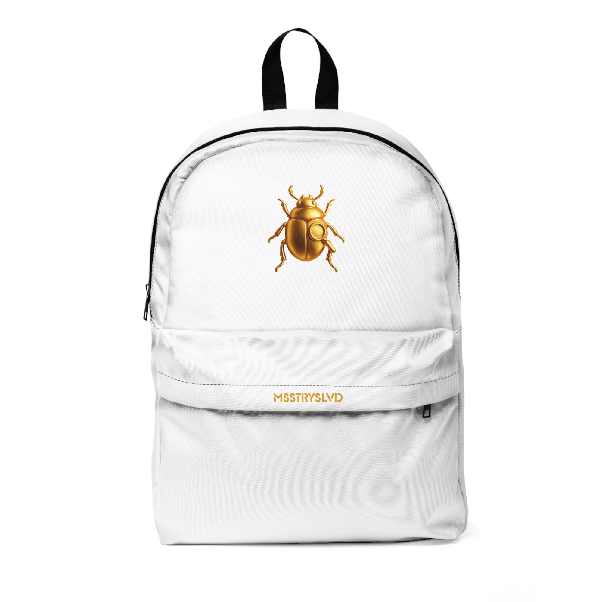 The Golden Beetle Backpack – MSSTRYSLVD Edition For Men & Women White Classic Backpack