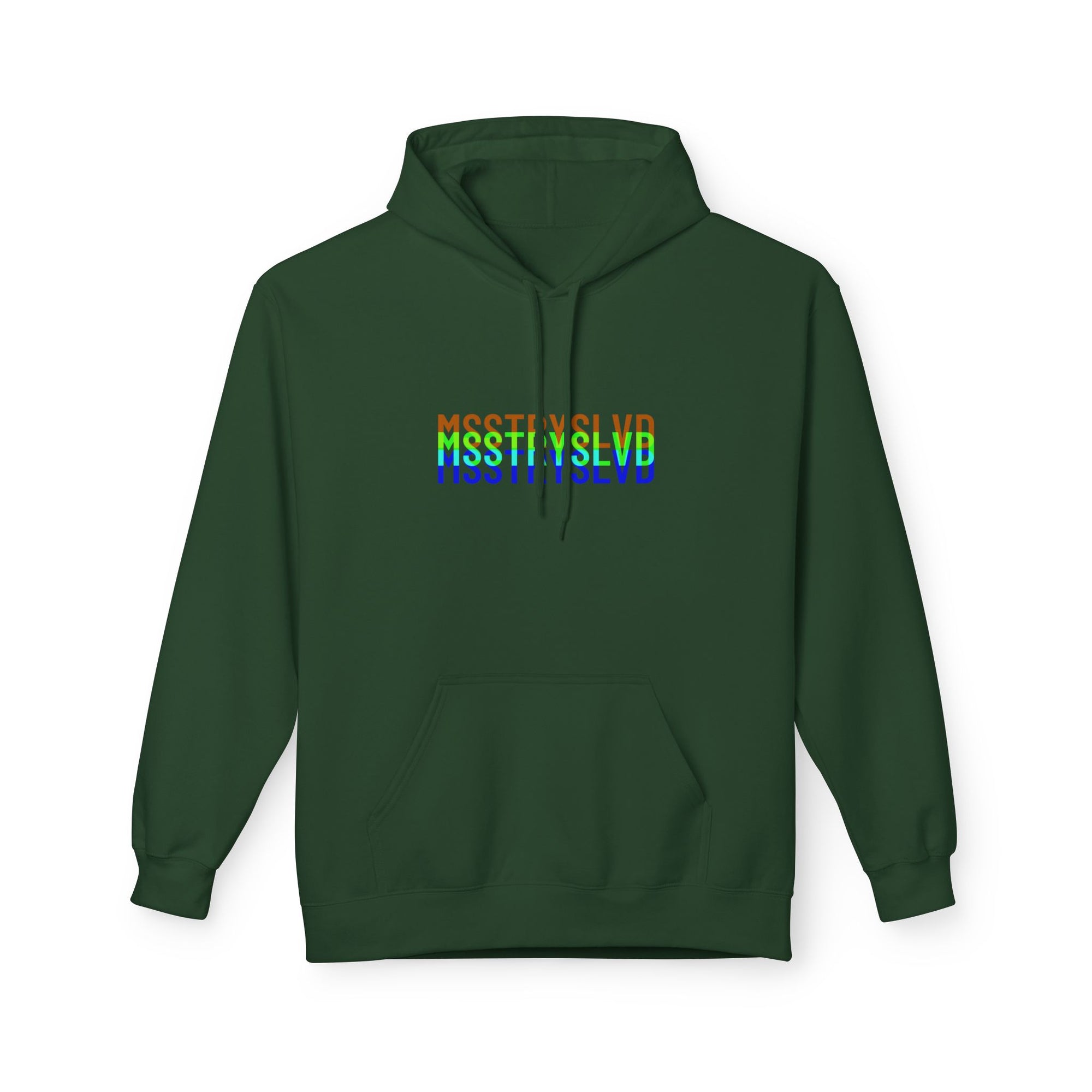 Neon Glitch Type Hoodie – Bold Text Typography Lovers Gift Graphic Hoodie