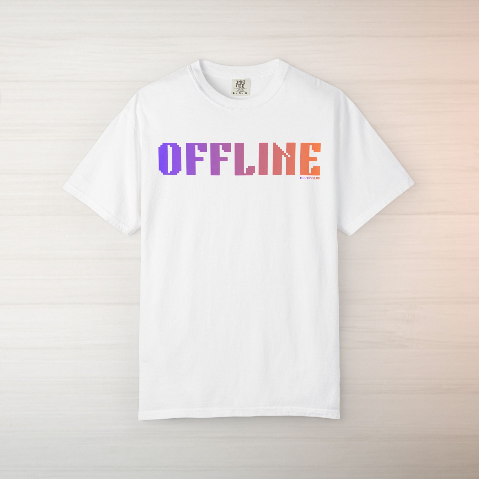 OFFLINE Graphic T Shirt Aesthetic Streetwear Tee, Unisex Minimal Typography Shirt, Travel Pastel Fashion Top