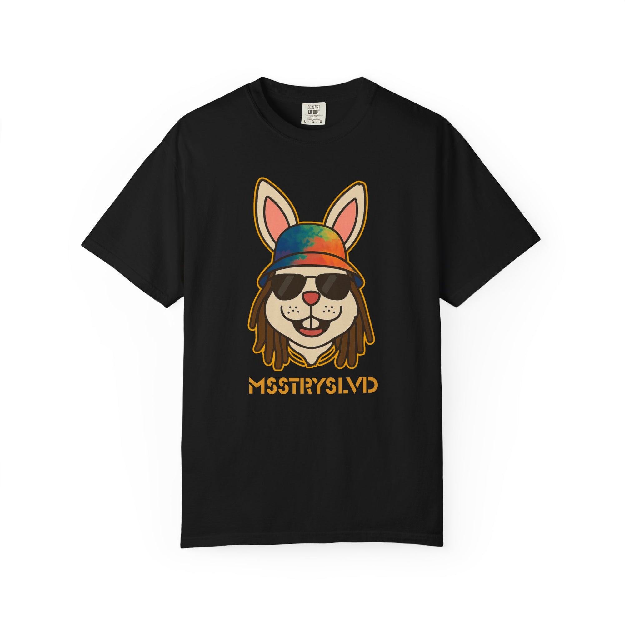 “RABBIT VIBES V1” Graphic T-Shirt – Streetwear Bunny Dark Tee For Men & Women