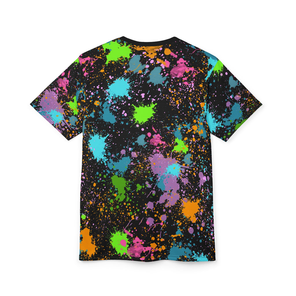 Neon Paint Splatter T-Shirt | Colourful Graphic Tee Festival Rave Streetwear Top