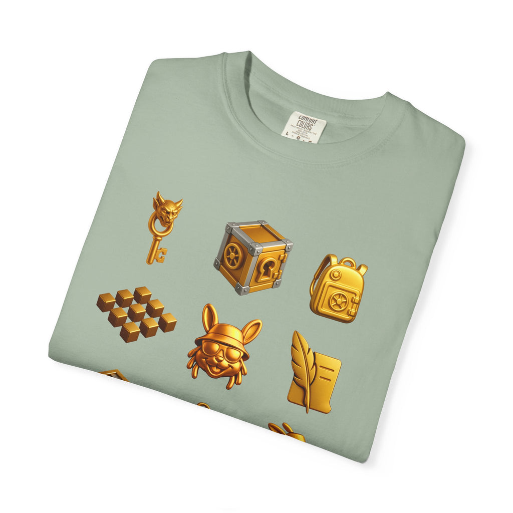 Lexicon Beetle Vault Rush Game T-Shirt – MSSTRYSLVD® Gold Coin Graphic Tee | Streetwear for Dream-Chasers & Gamers