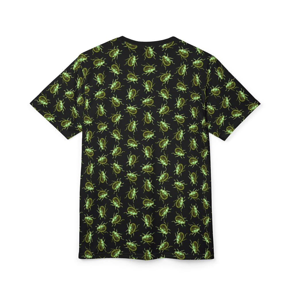 Beetle Neon Green Color Pop All Over Print T Shirt For Men & Women