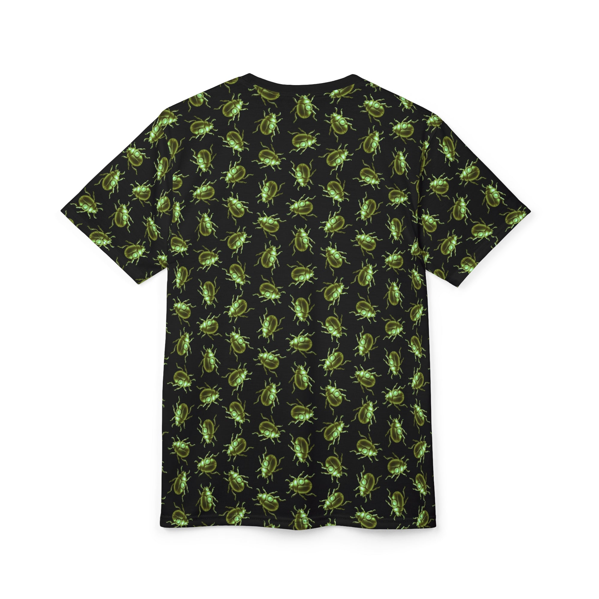 Beetle Neon Green Color Pop All Over Print T Shirt For Men & Women