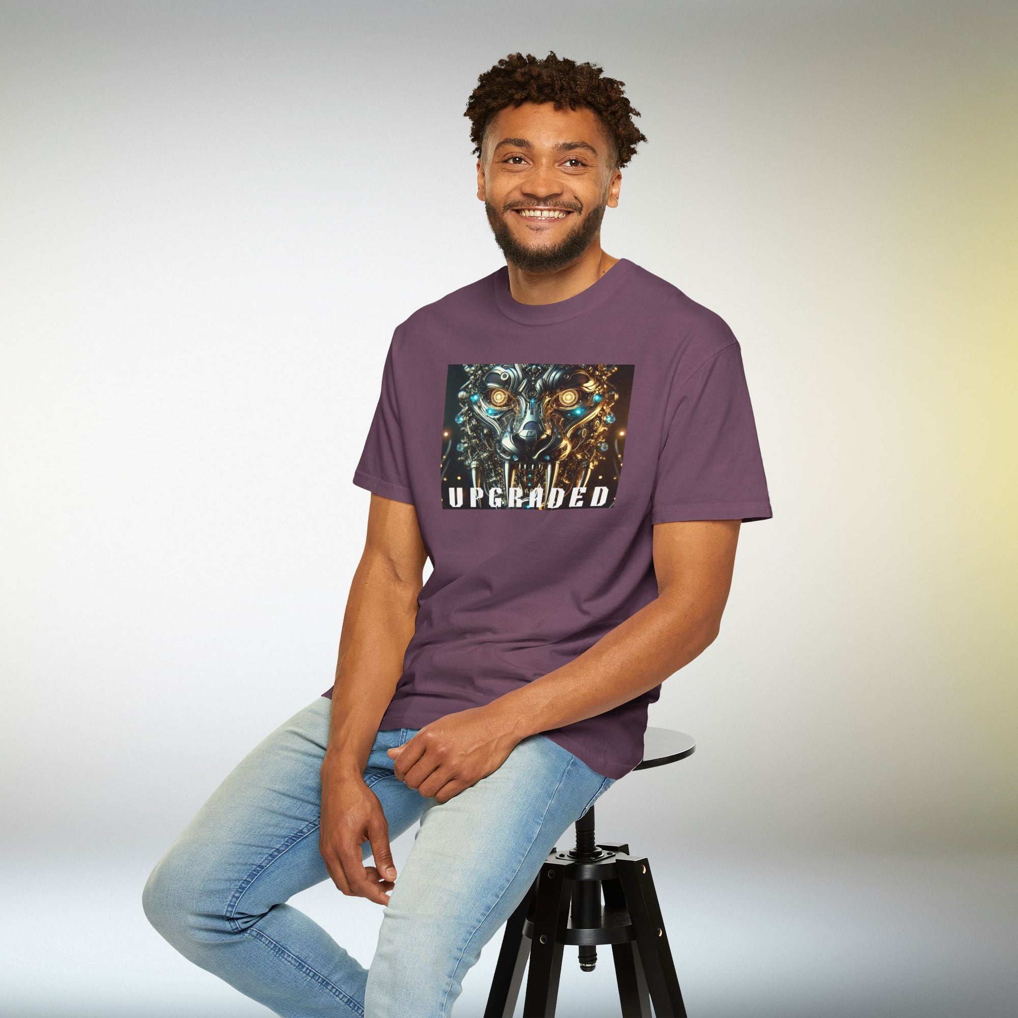 UPGRADED Cyber Panther T-Shirt | Futuristic Mechanical Animal Graphic Tee, Sci-Fi Streetwear Unisex