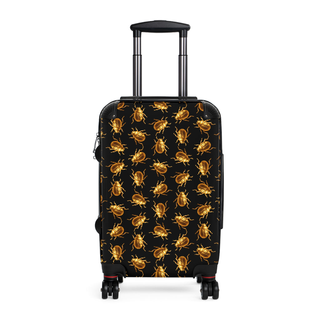 ✈️ "BUGGED AND BOLD" Suitcase - Golden Scarab Beetle Luggage