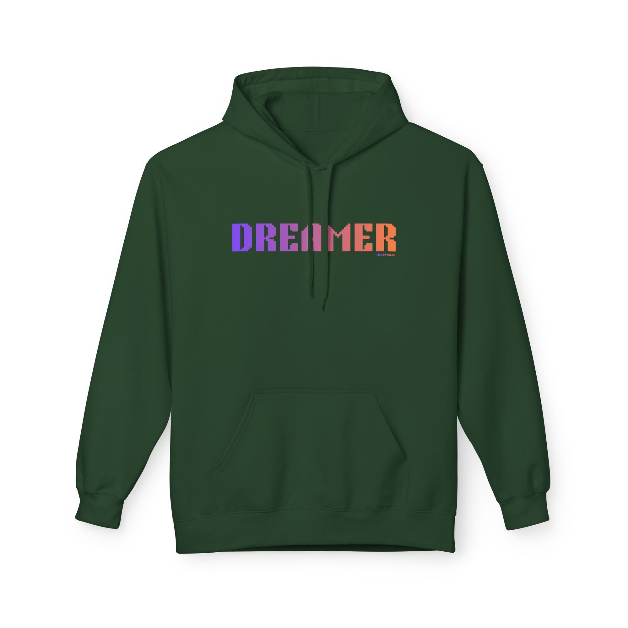 Dreamer Bold Text Big Quote Hoodie | Bold Colorful Print Retro Graphic Pullover