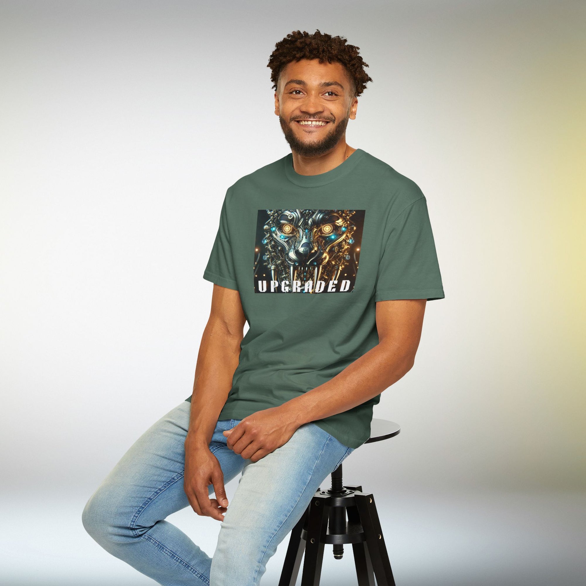 UPGRADED Cyber Panther T-Shirt | Futuristic Mechanical Animal Graphic Tee, Sci-Fi Streetwear Unisex