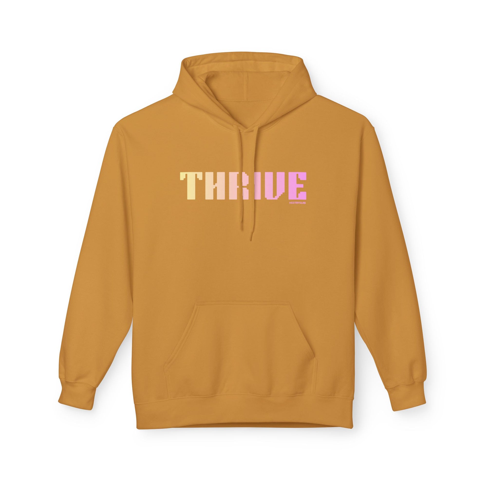 Thrive Bold Big Quote Hoodie | Positive Colorful Print Retro Graphic Pullover