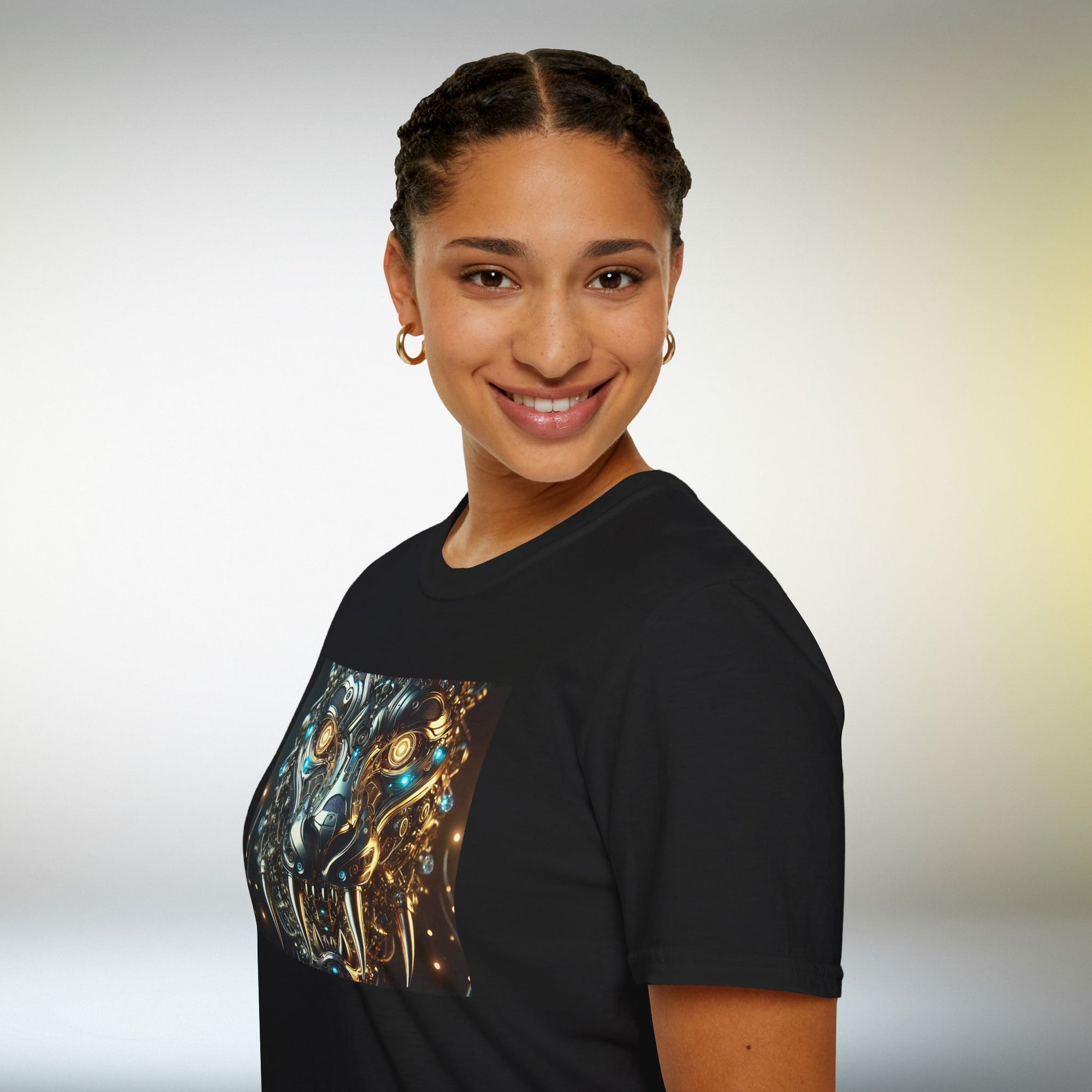 Cyber Wolf T-Shirt | Futuristic Steampunk Wolf Graphic Tee Sci-Fi Streetwear