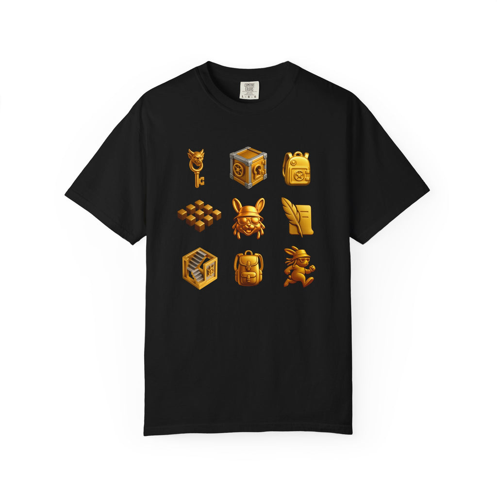Lexicon Beetle Vault Rush Game T-Shirt – MSSTRYSLVD® Gold Coin Graphic Tee | Streetwear for Dream-Chasers & Gamers
