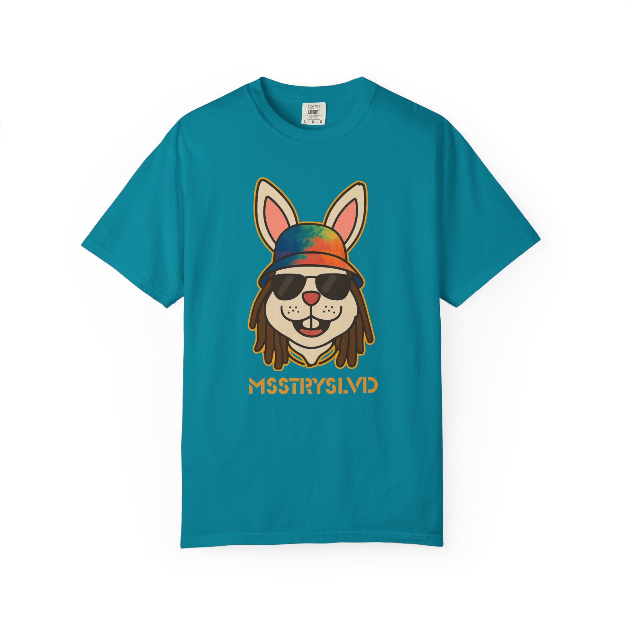 “RABBIT VIBES V1” Graphic T-Shirt – Streetwear Bunny Dark Tee For Men & Women
