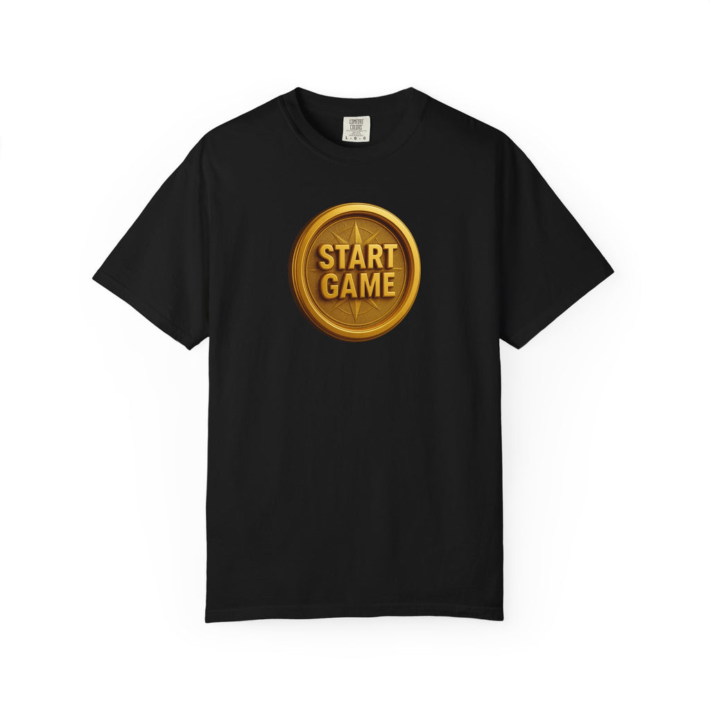 Start Game T-Shirt – MSSTRYSLVD® Gold Coin Graphic Tee | Streetwear for Dream-Chasers & Gamers
